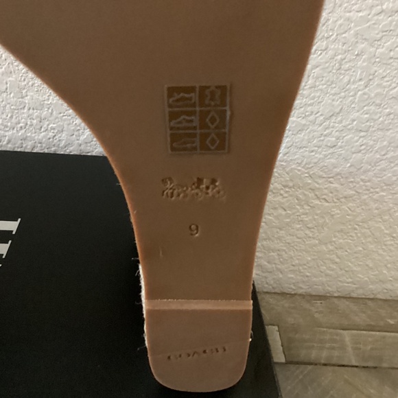 COACH Gloria C Slide Espadrille Wedge Sandals, size 9 - Picture 11 of 13